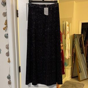 Elegant Black Sequin Skirt